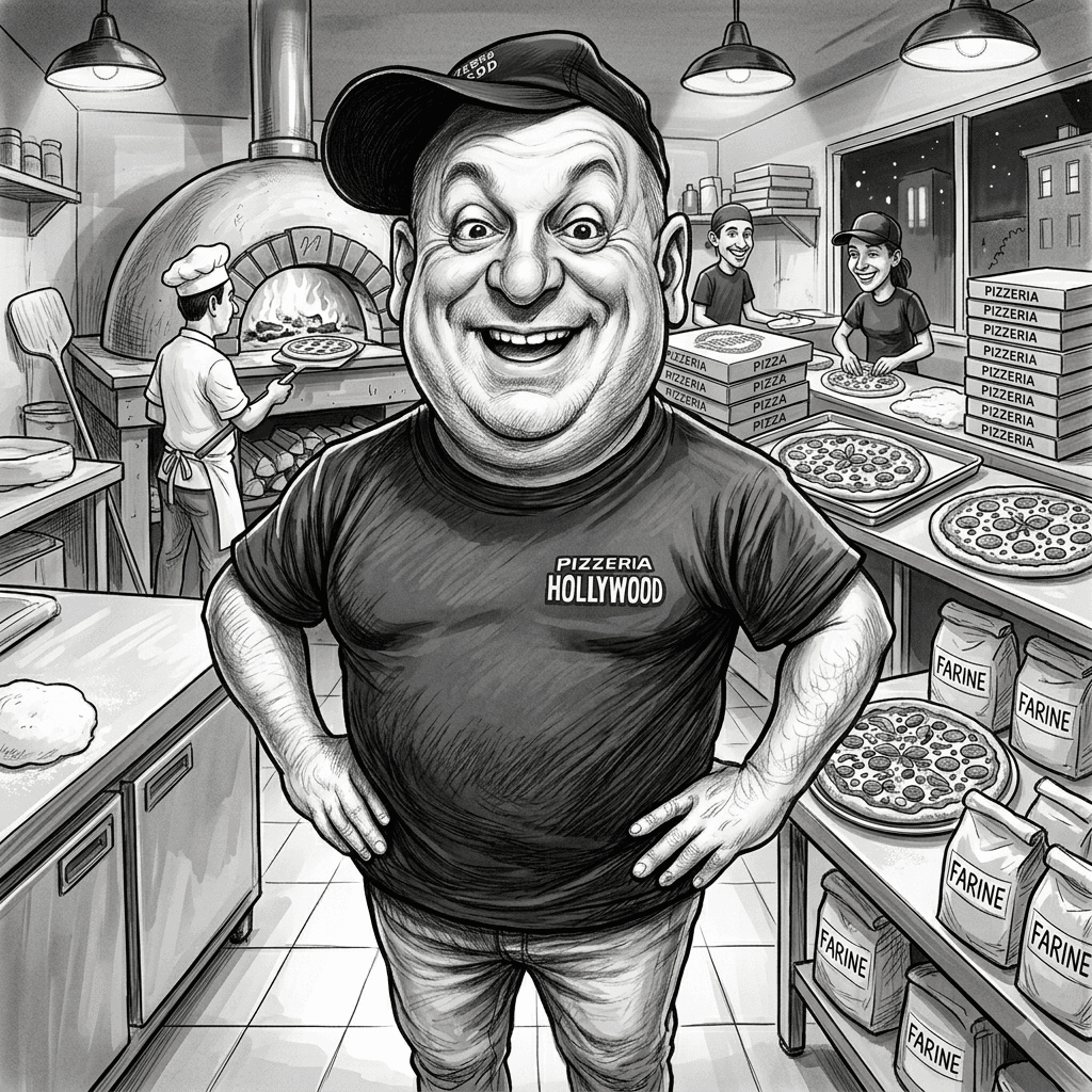 Illustration de la Pizzeria Hollywood